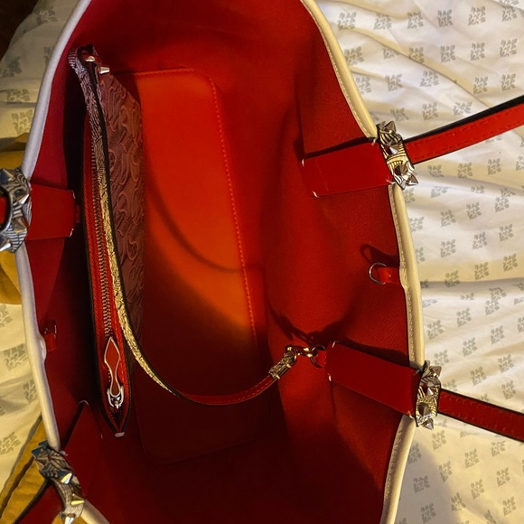 *****SOLD*****Christian Louboutin Small CABATA Spiked Studded Toile - Picture 12 of 14